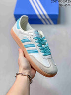Adidas Samba Low-Top Sneakers White and Blue