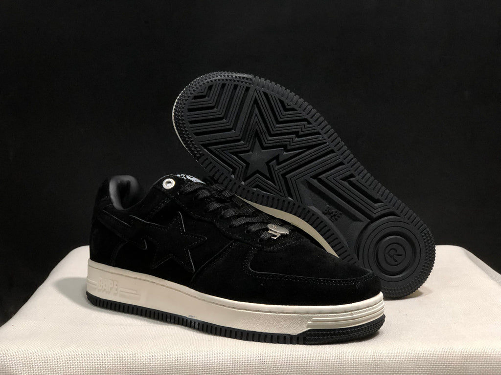 BAPE STA Low-Top Sneakers Black Suede