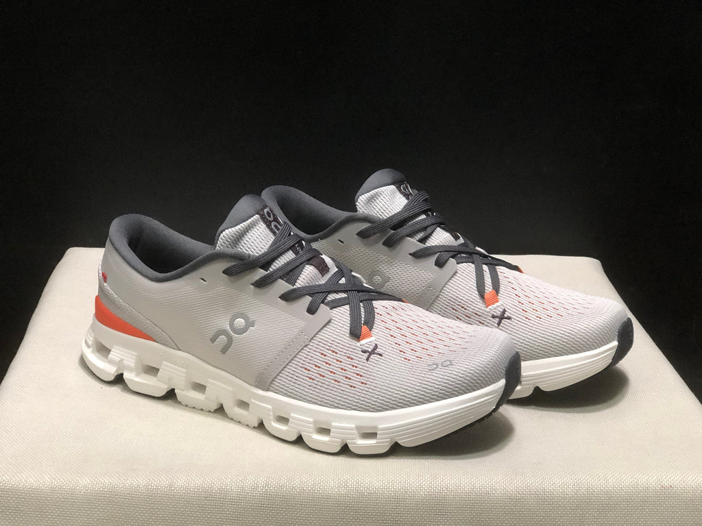 On Cloud X4 Low-Top Running Shoes Silver/Flame