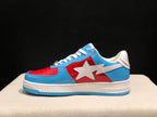 BAPE BAPE STA Low-Top Sneakers Blue Red White Marvel Style