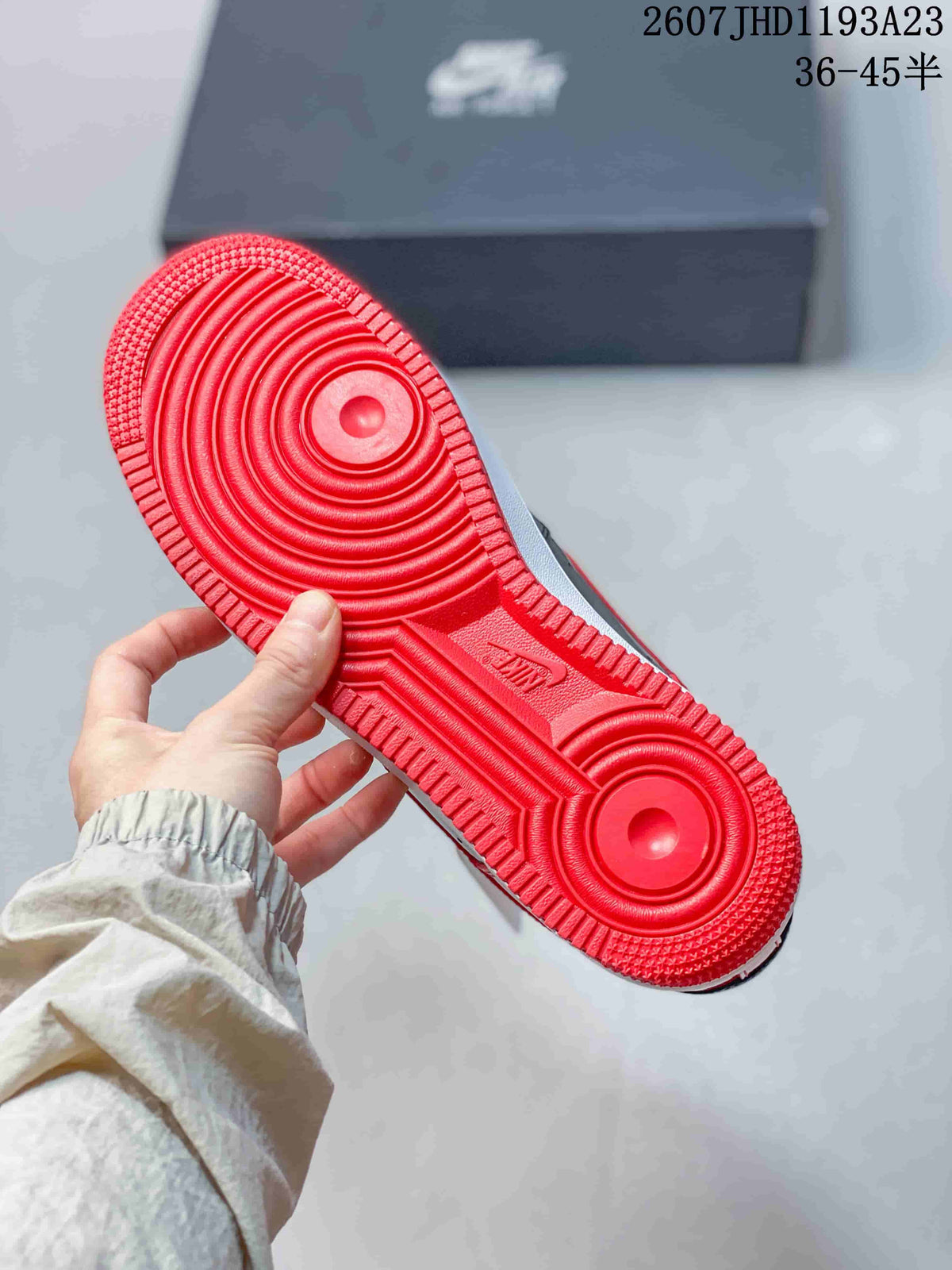 Nike Air Force 1 '07 Red Black Low-Top Sneakers