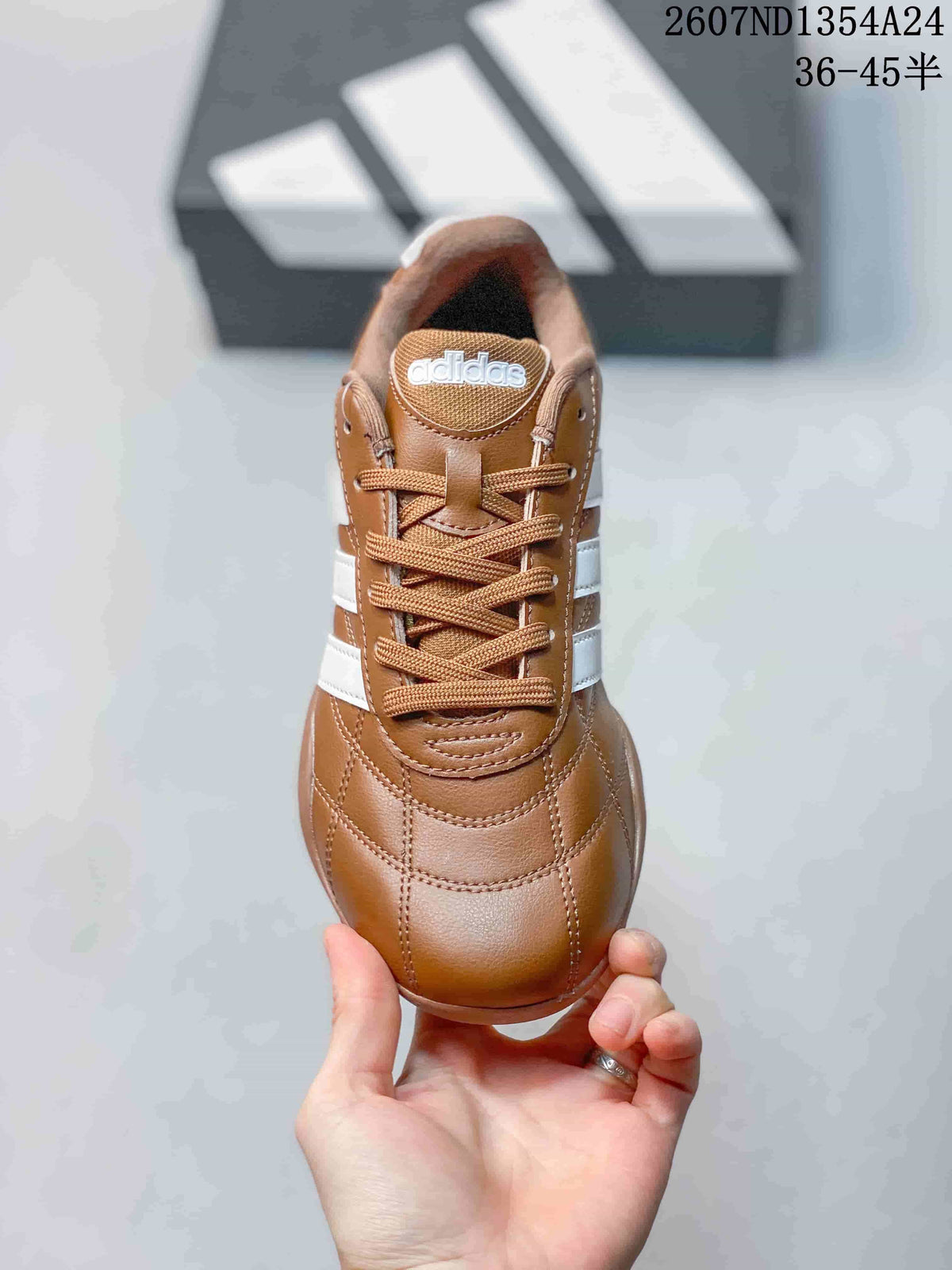adidas Adipista Brown and White Casual Trainers