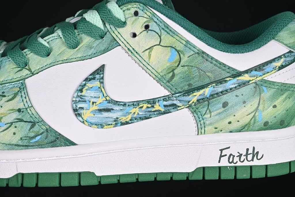 Nike SB Dunk Low HF5441-101 Green Graphic Sneakers