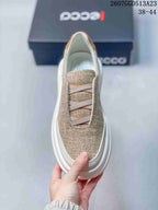 ECCO 2607GGD513A23 Men's Beige Slip-On Sneakers