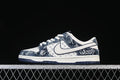 Nike SB Dunk Low White Blue Denim-Style Sneakers