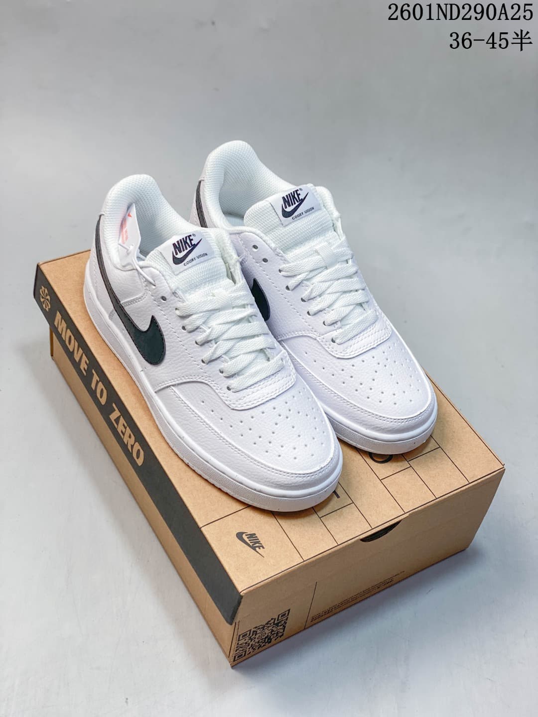 Nike Court Vision Low White Navy Sneakers 2601ND290A25
