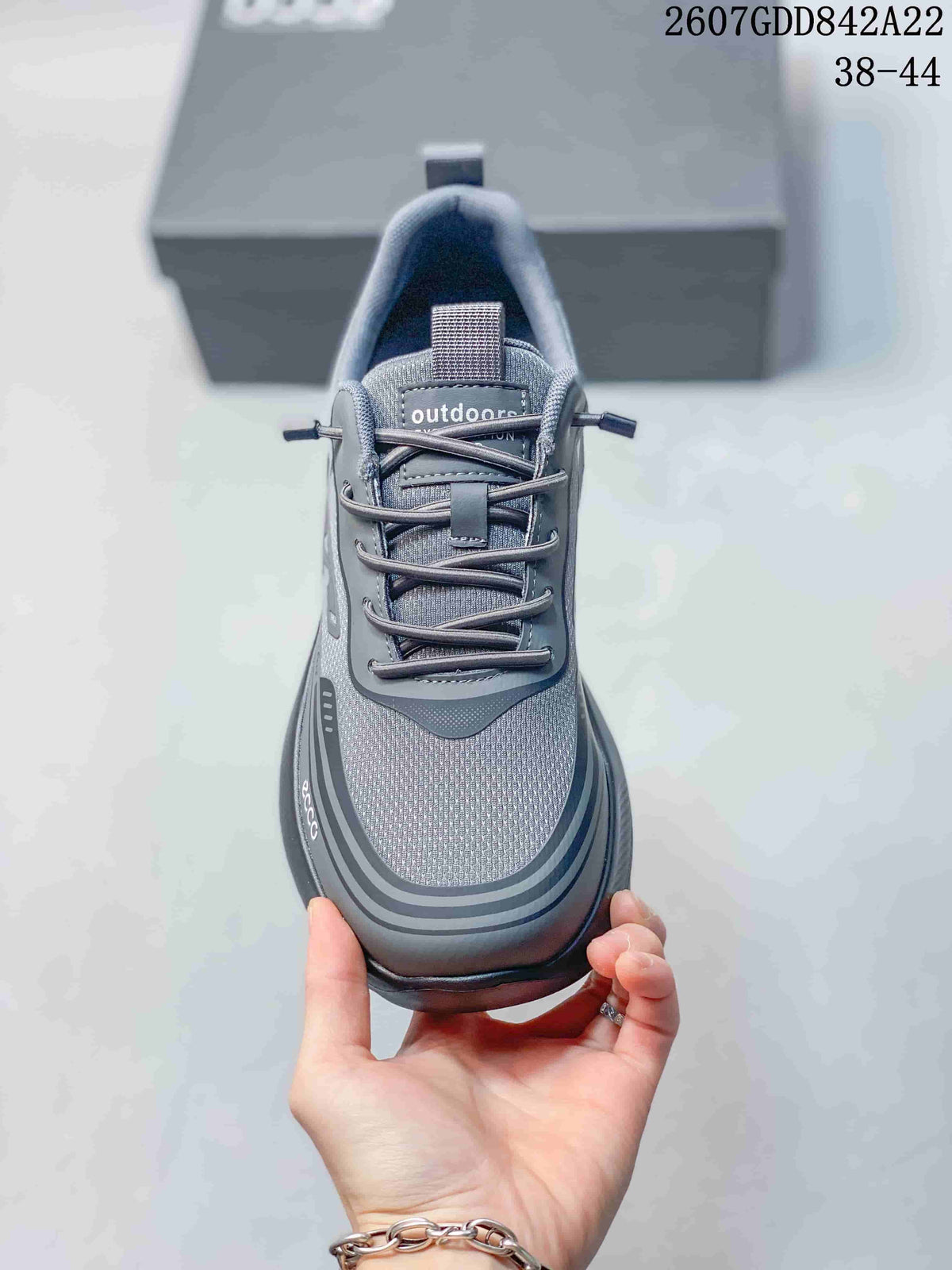 ECCO 2607GDD842A22 Men's Gray Outdoor Sneakers