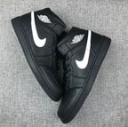 Air Jordan 1 Mid Black White Sneakers 554724-049