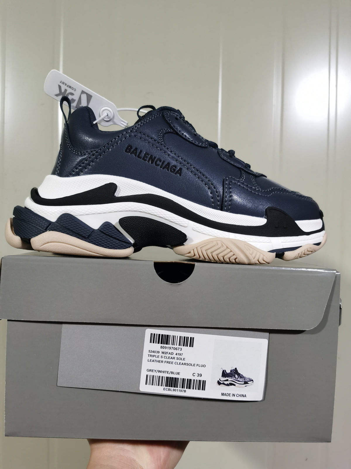 Balenciaga Triple S Sneakers Grey White Blue 4197