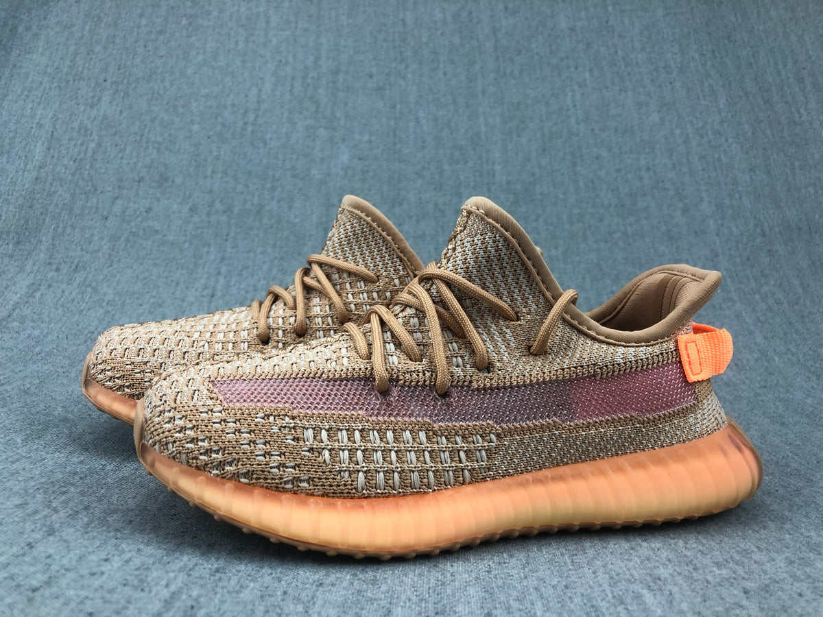 Yeezy 350 V2 Kids Sneakers in Beige and Orange