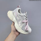 GG-CC Chunky Platform Sneakers in Gray and Pink