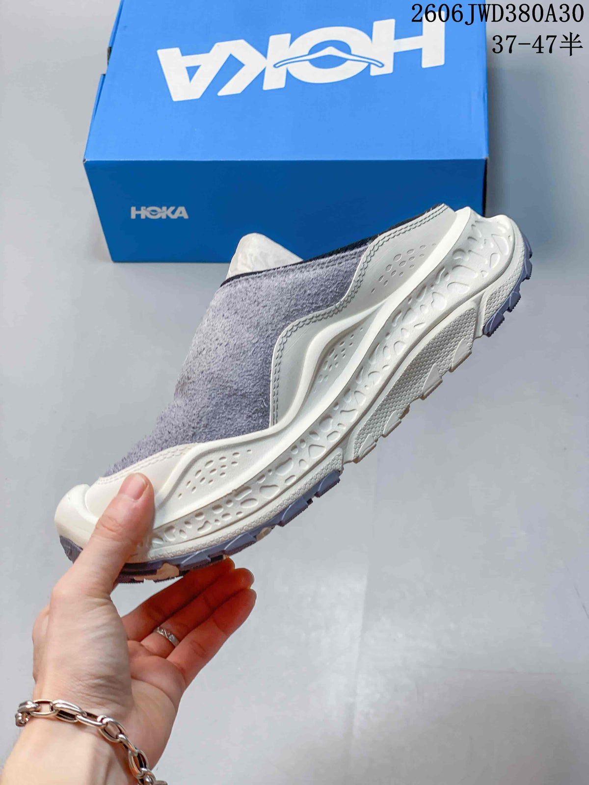 HOKA Ora Primo EXT Mule Sneakers in Gray and Cream