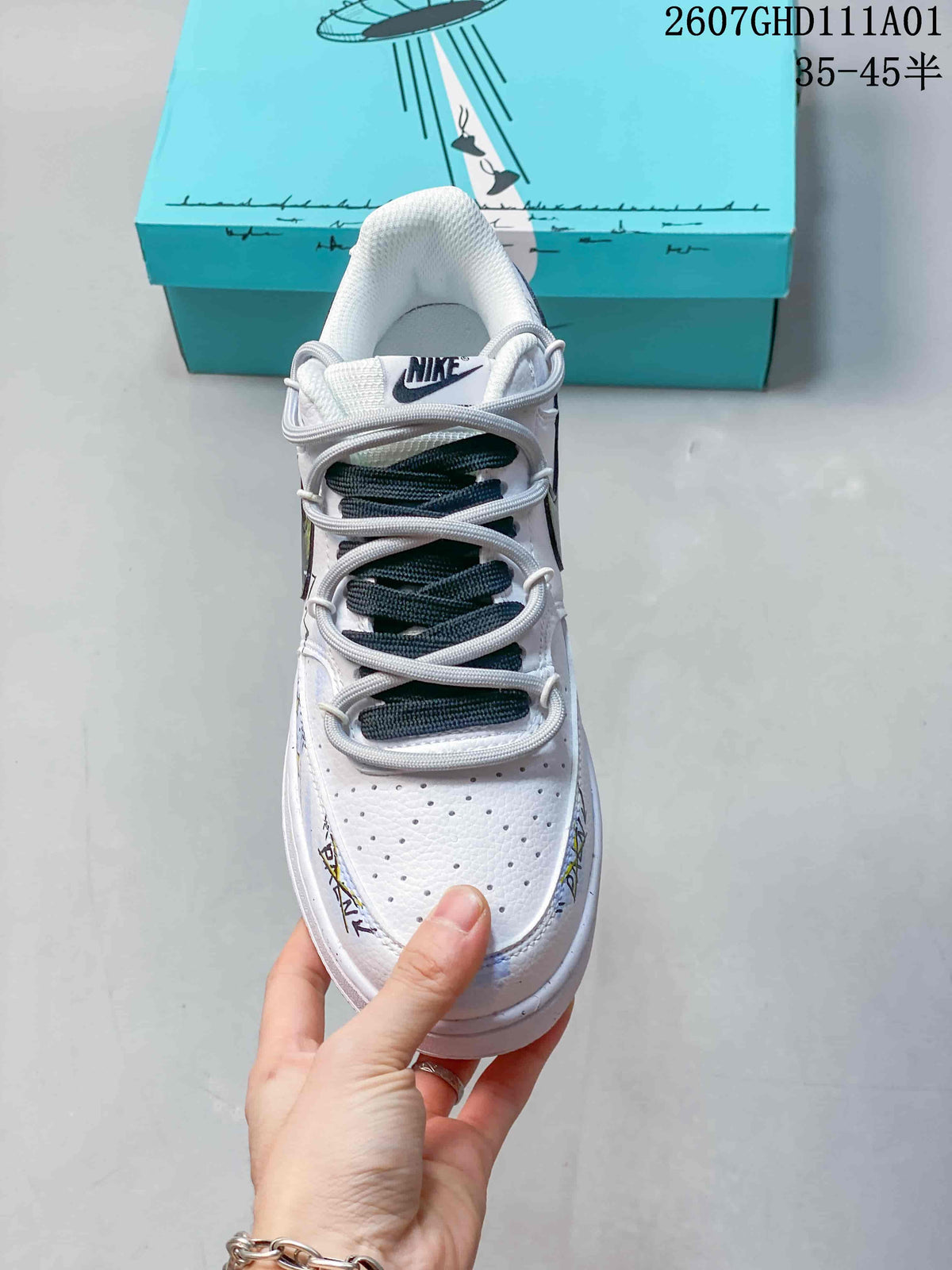 Nike Court Vision Low DIY Custom White Sneakers