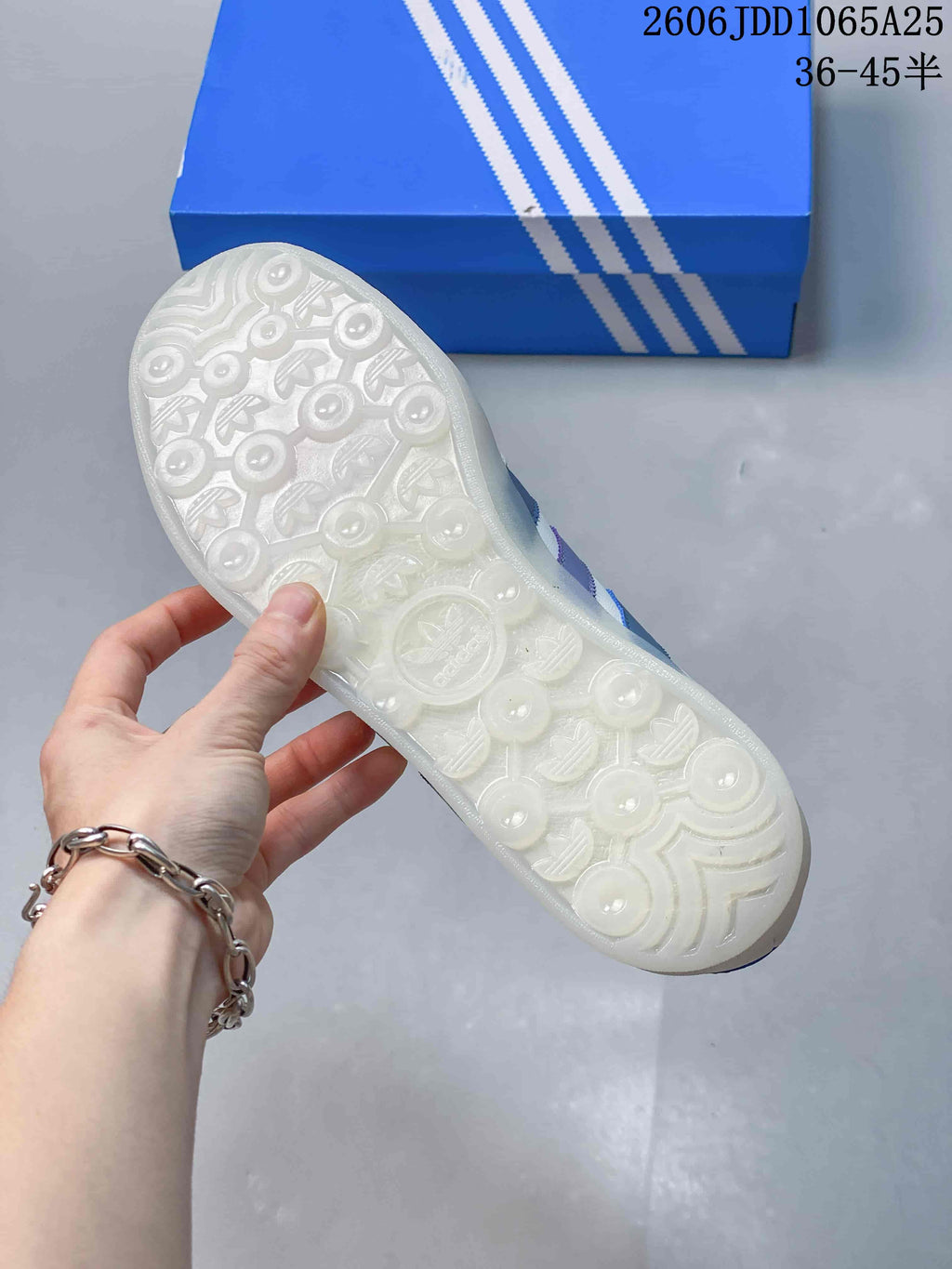 adidas Gazelle Sneakers White Blue 612050TIT