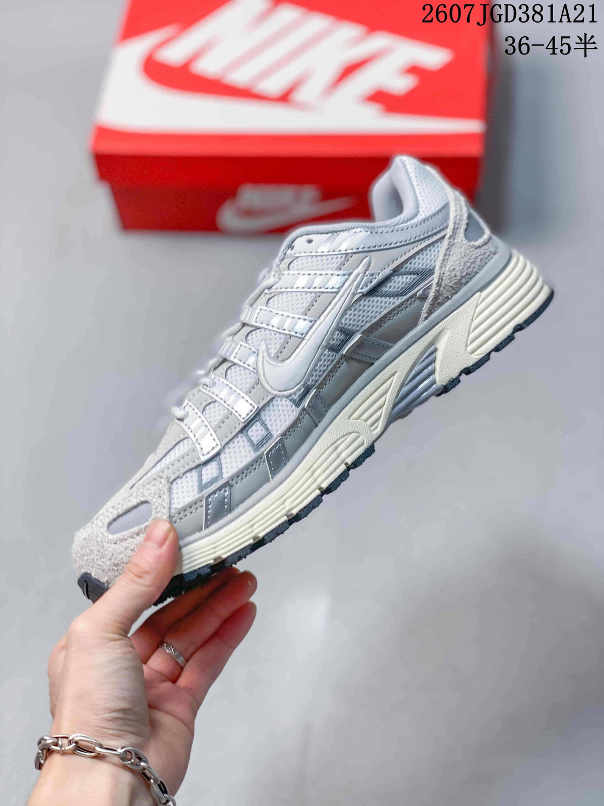 Nike P-6000 White Grey Sneakers 2607TGD381A21
