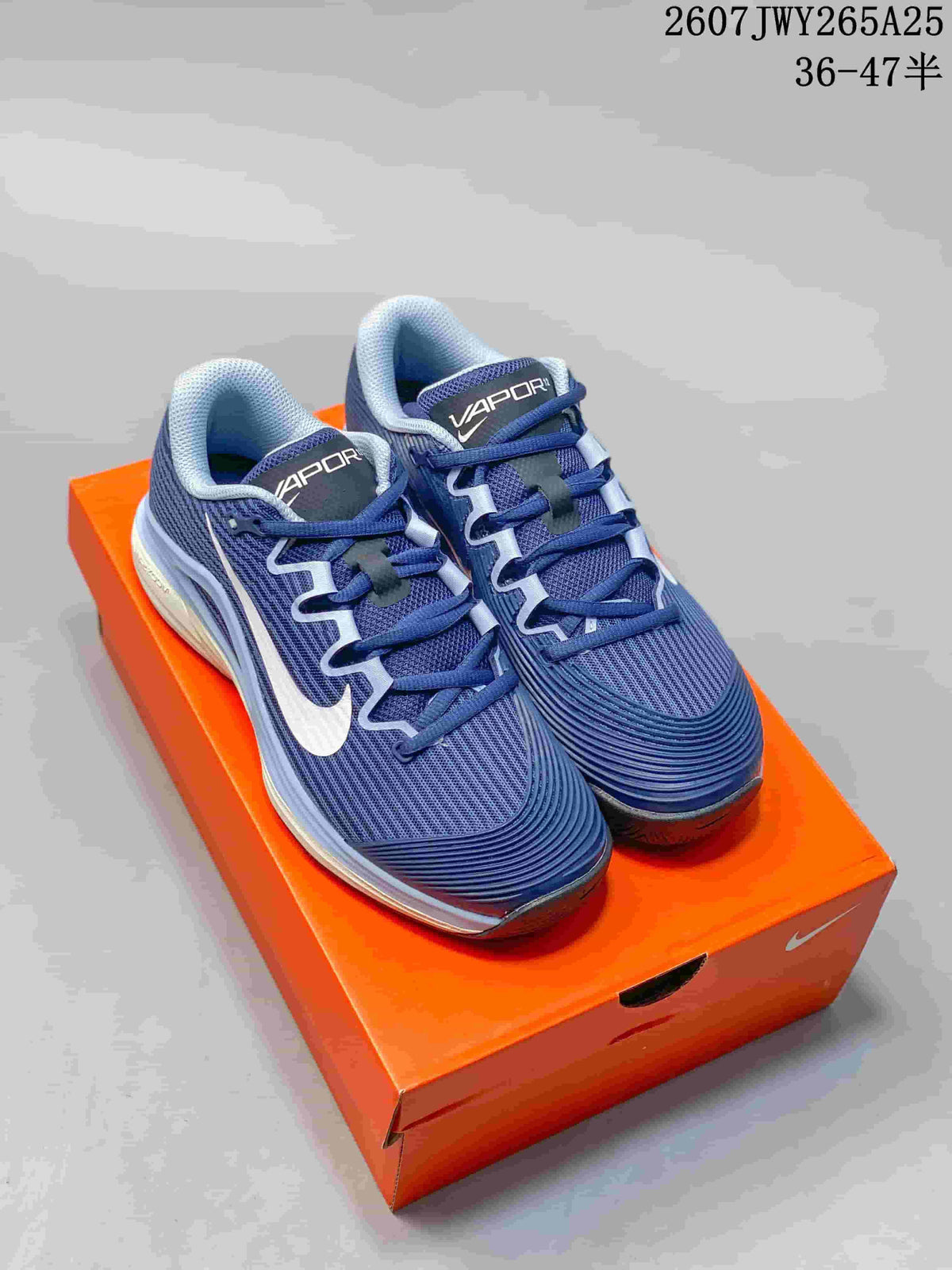 Nike Vapor 12 Low-Top Tennis Shoes Navy White 2607JWY265A25