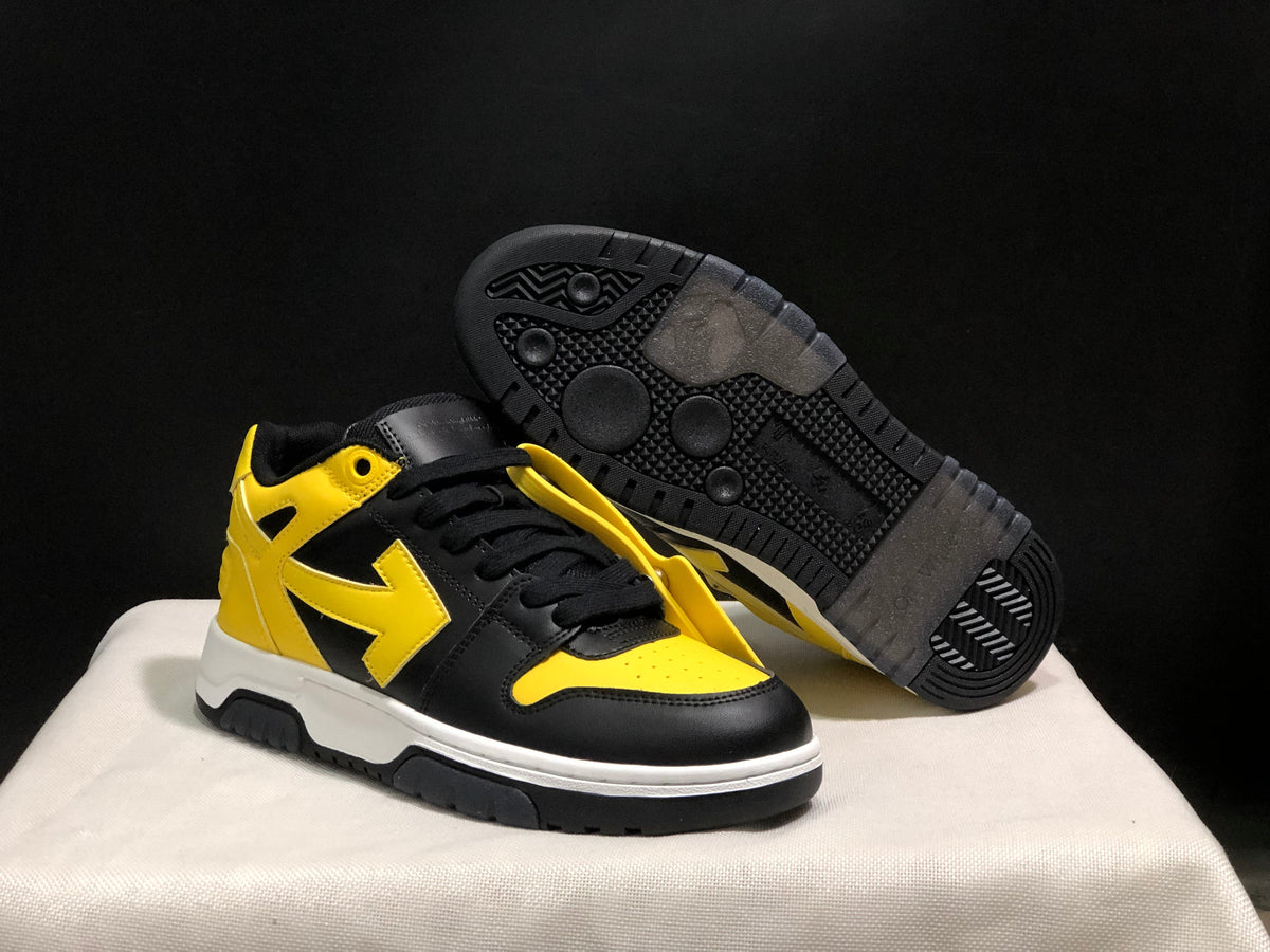 Off-White Out Of Office Low-Top Sneakers Black Yellow