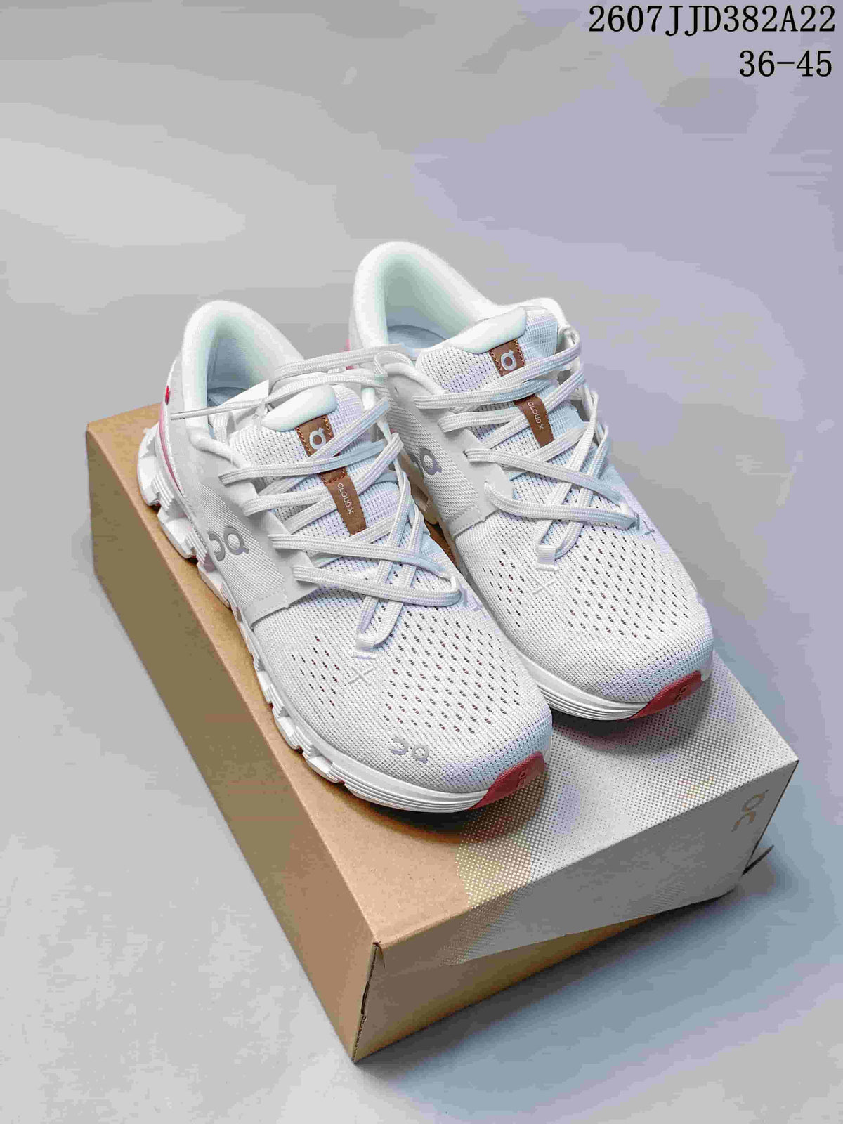 On Cloud X 4 Low-Top Sneakers White Pink 2607JJD382A22