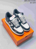 Nike Air Force 1 ’07 Low-Style Sneakers in Navy and Cream
