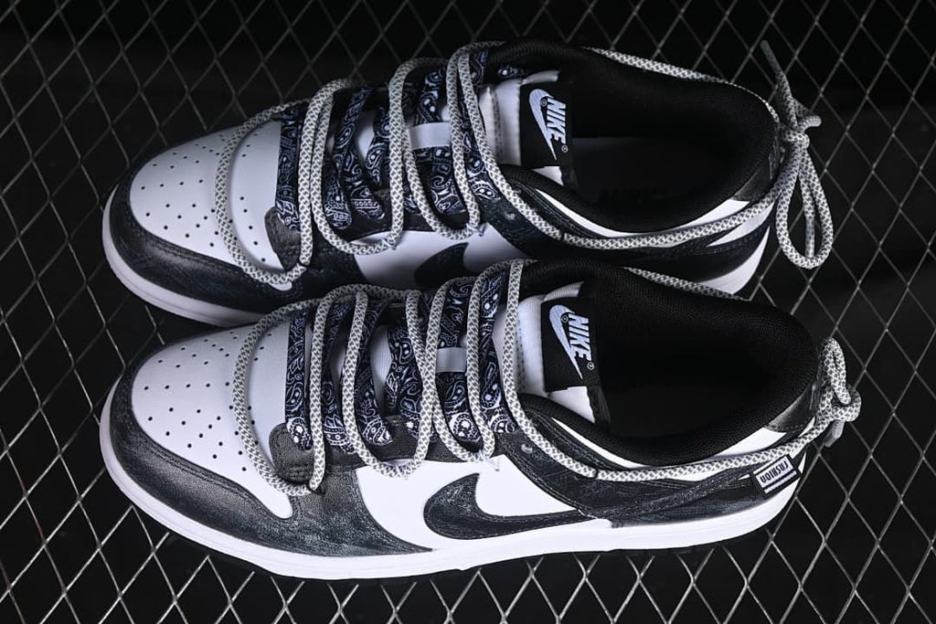 Nike SB Dunk Low Strap Sneakers Black and White HF5441-100