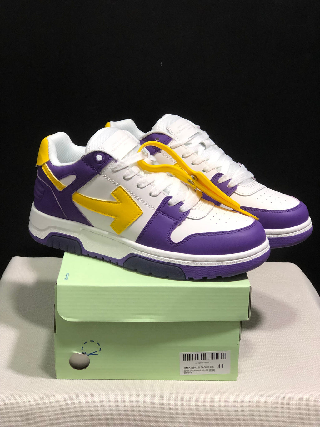 Off-White Out Of Office Low-Top Sneakers White Purple Yellow