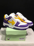 Off-White Out Of Office Low-Top Sneakers White Purple Yellow