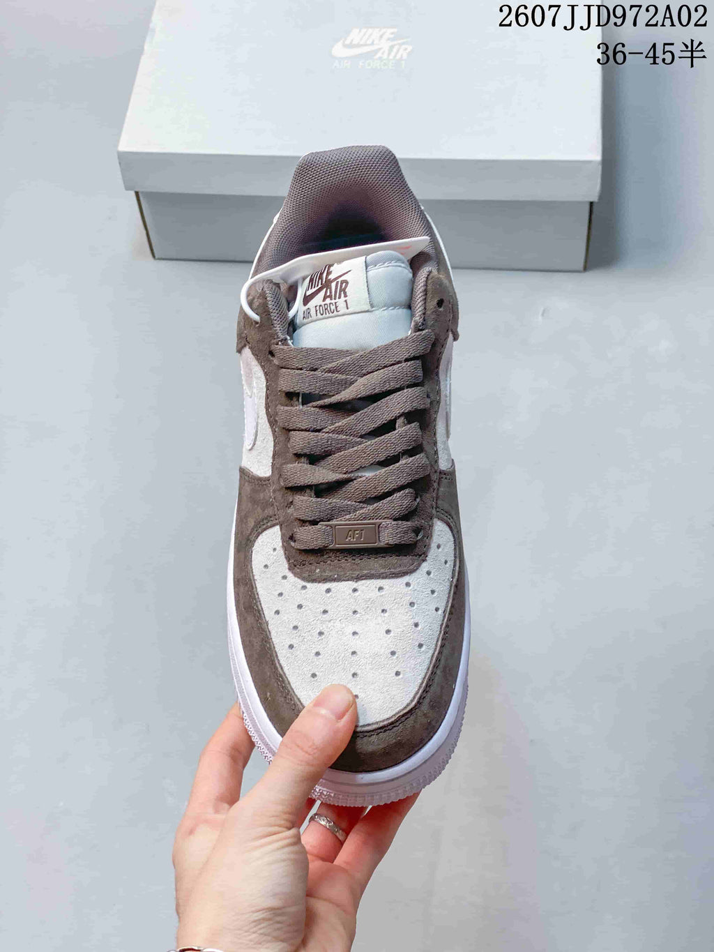 Nike Air Force 1 '07 Low Sneakers in Brown and White