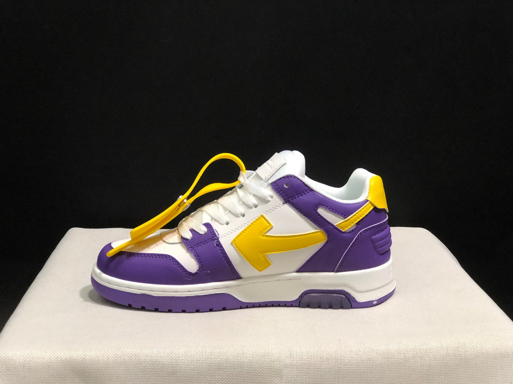 Off-White Out Of Office Low-Top Sneakers White Purple Yellow