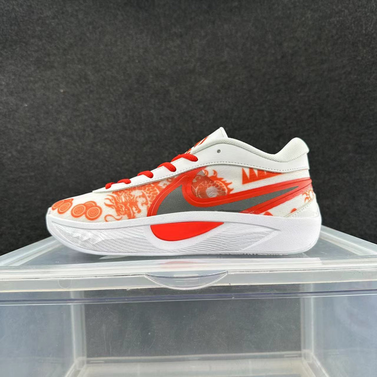 Nike Dragon Year Basketball Sneakers White Red