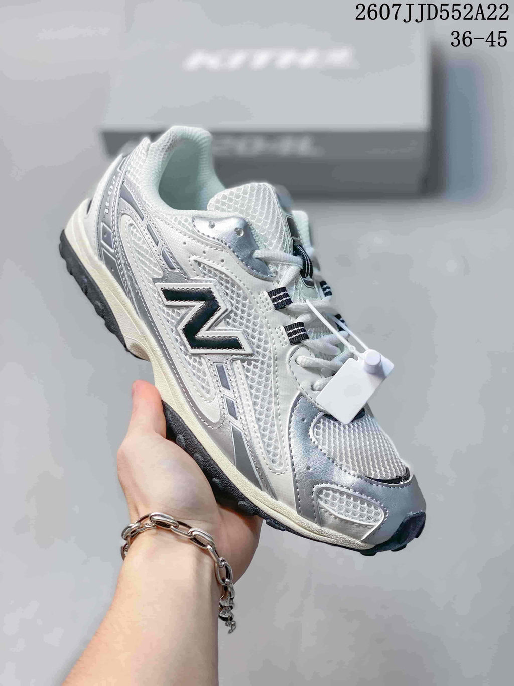 New Balance NB204 Retro Running Sneakers White Silver