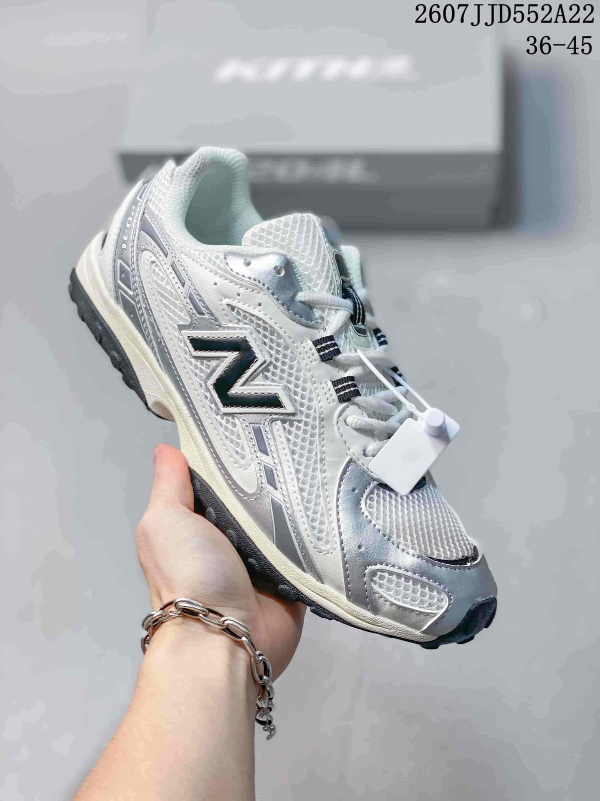 New Balance NB204 Retro Running Sneakers White Silver
