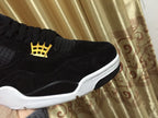 Jordan 4 Black and Gold High-Top Sneakers