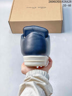 Rick Owens Low-Top Sneakers in Navy and White