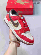 Nike SB Dunk Low Year of the Horse Red Cream Sneakers