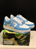BAPE STA Low-Top Sneakers Blue and White
