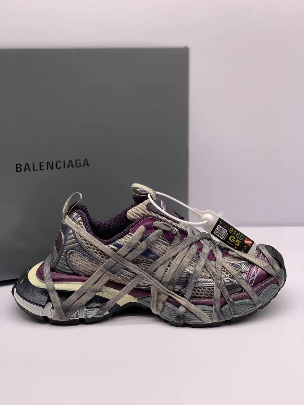 Balenciaga 3XL Sneakers Gray and Purple