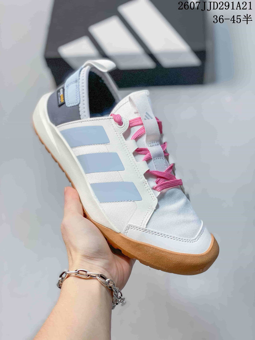 adidas Daroga Cordura Hiking Shoes White Blue Pink