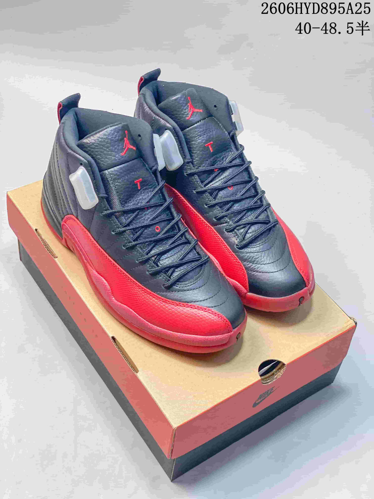 Jordan Air Jordan 12 High-Top Sneakers Black and Red
