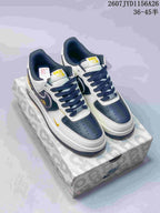 Nike Air Force 1 Low White Navy Yellow Sneakers