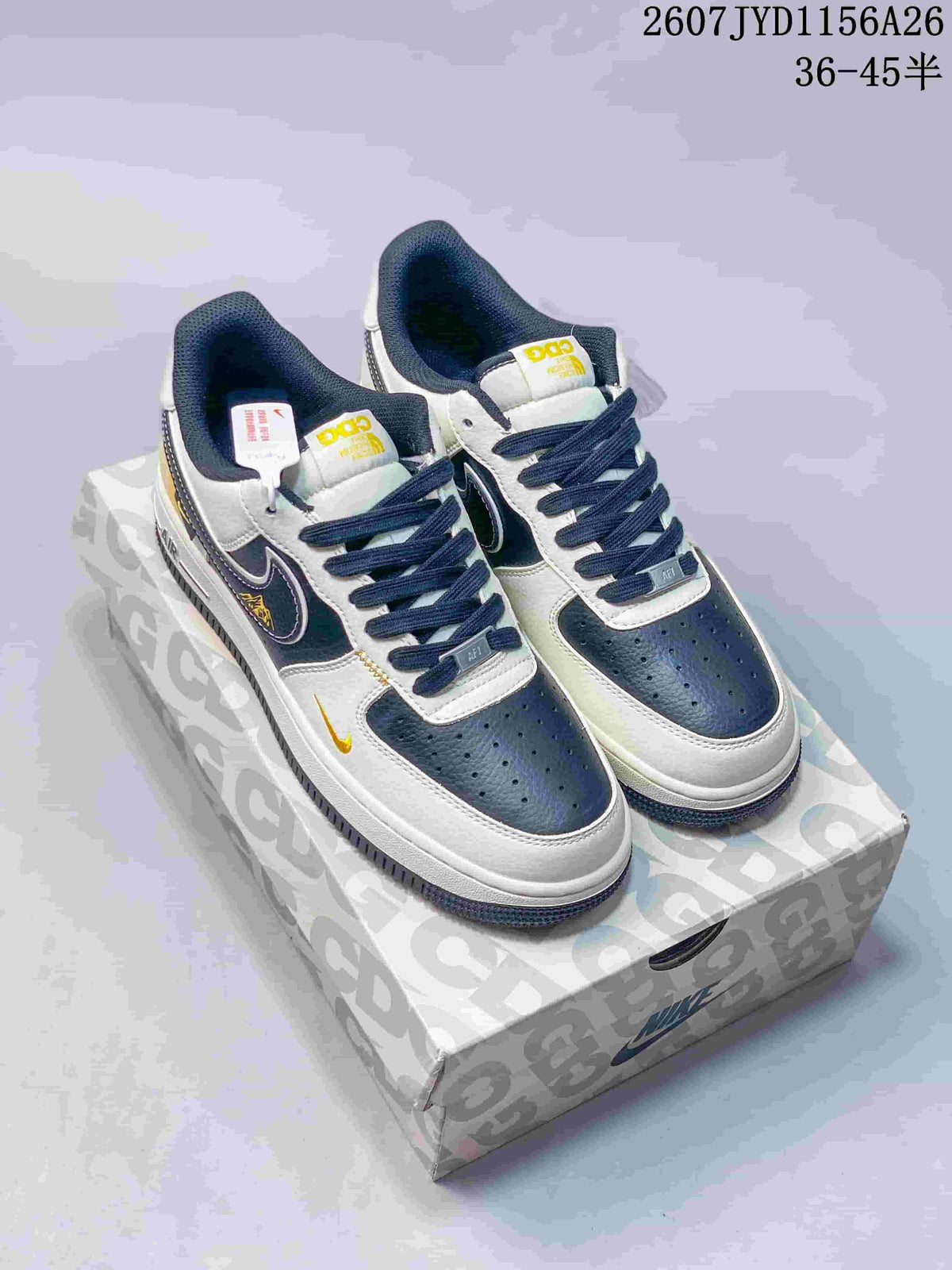 Nike Air Force 1 Low White Navy Yellow Sneakers