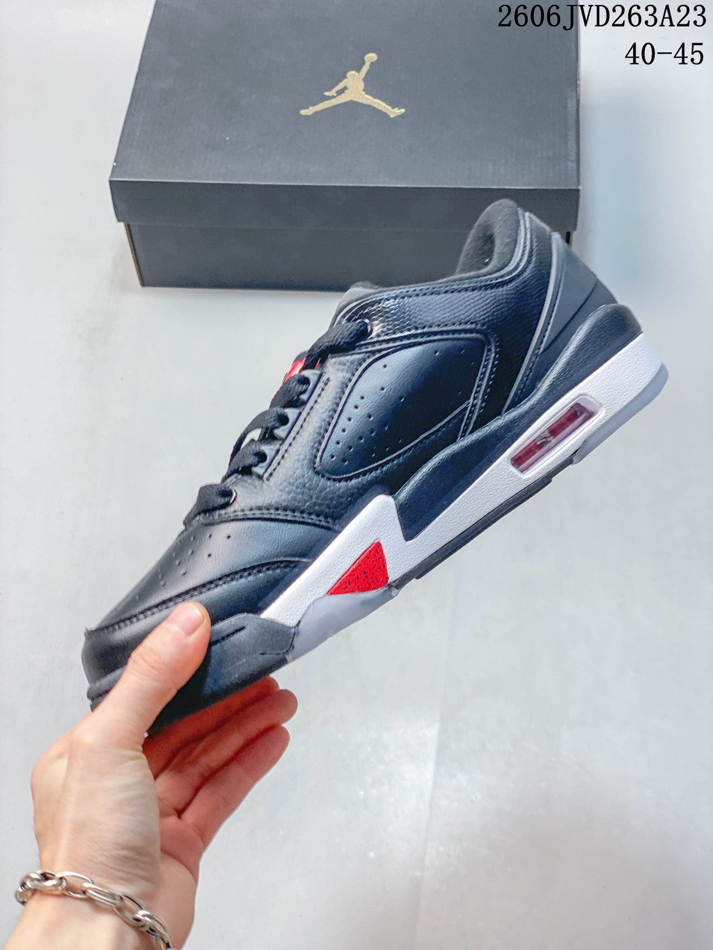 Jordan Sixty Plus Low Sneakers, Gray/White/Red, IH2047-101