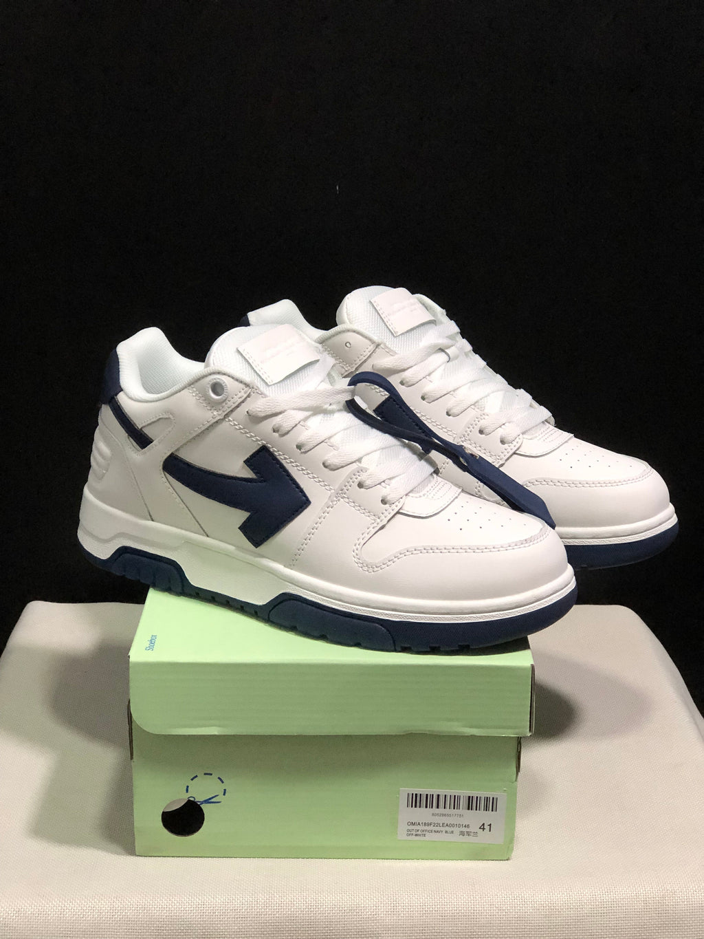 Off-White Out Of Office Low-Top Sneakers White and Navy