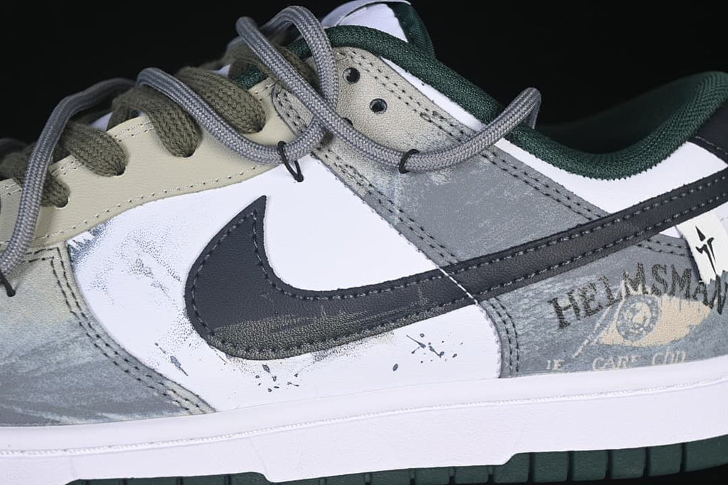 Nike SB Dunk Low White Gray Green Sneakers DV0833-111