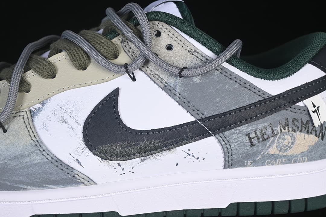 Nike SB Dunk Low White Gray Green Sneakers DV0833-111