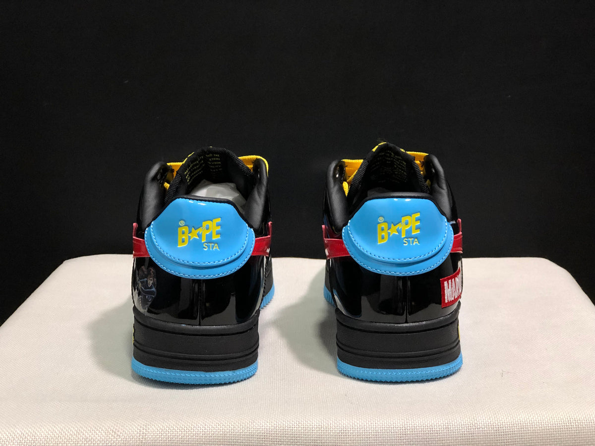 BAPE Bape Sta Low-Top Sneakers Black Blue Red