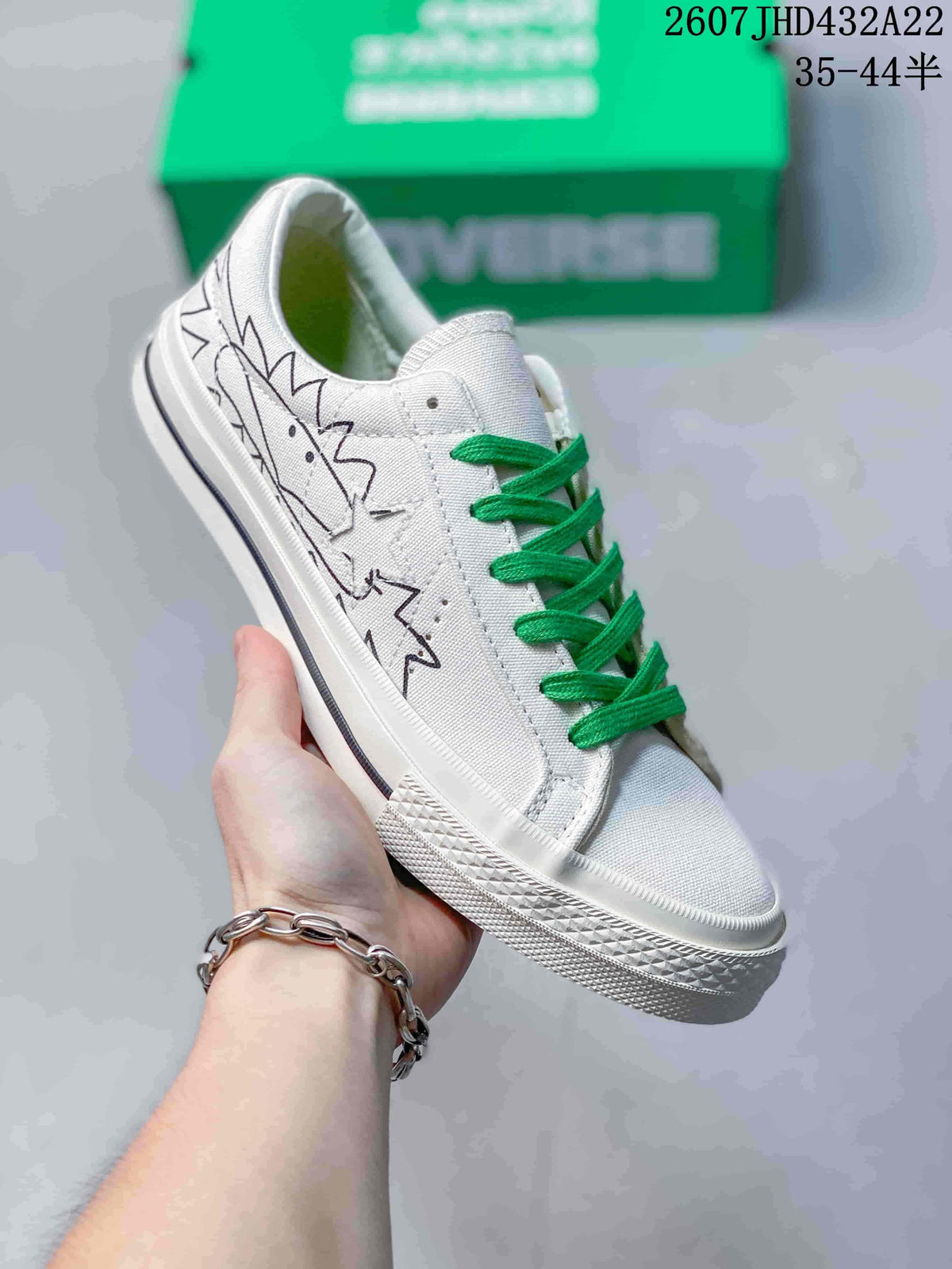 Converse One Star Daisuke Kondo Canvas Sneakers White Green