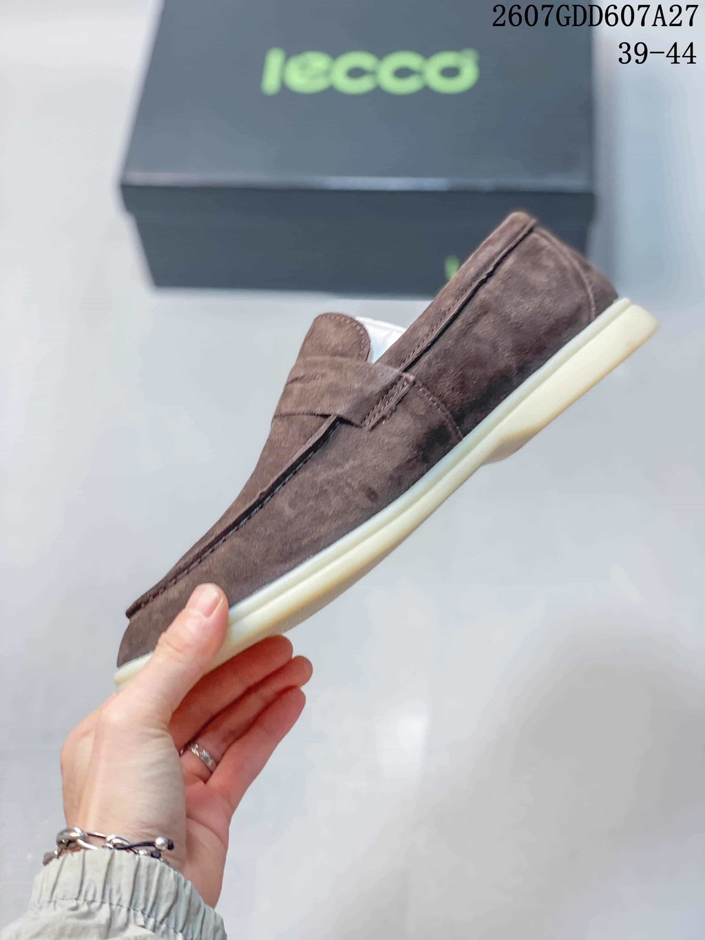 ECCO 722070QEE Brown Penny Loafers