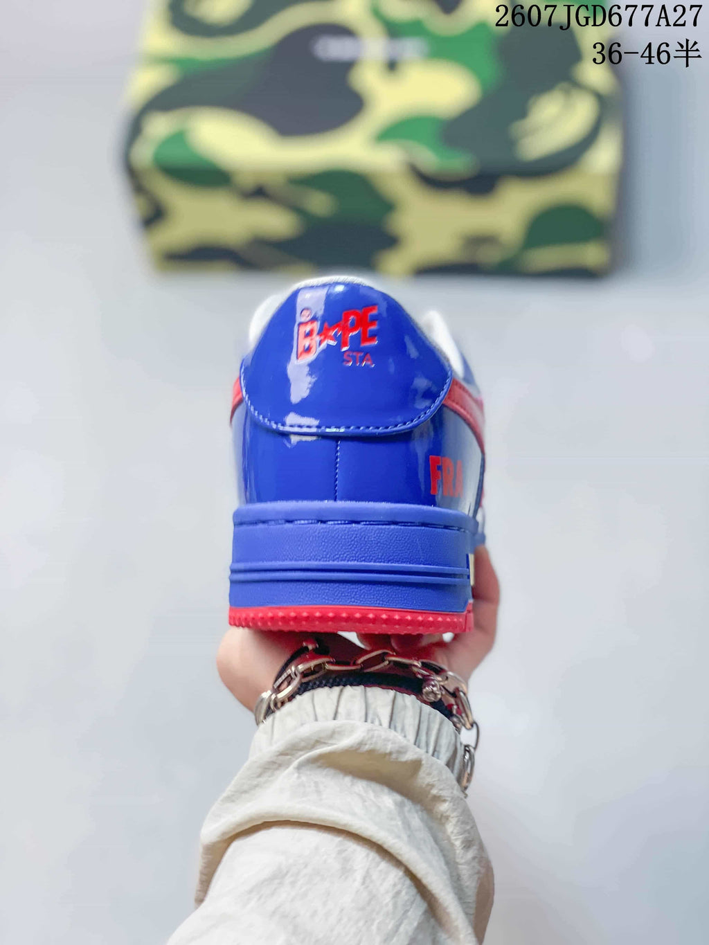BAPE Star To Low Low-Top Sneakers Blue Red Yellow