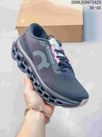 On Cloudmonster 3 Running Shoes, Charcoal and Pink