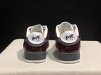 BAPE STA Low-Top Sneakers Burgundy White Gray